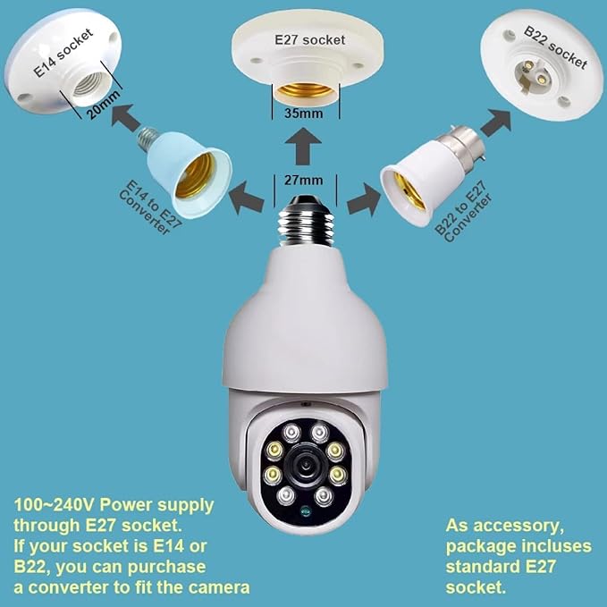 24/7 Home Security & Night Vision – WiFi Camera with LED Lights